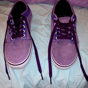 Vans lilac/purple suede tennis shoes- size 10